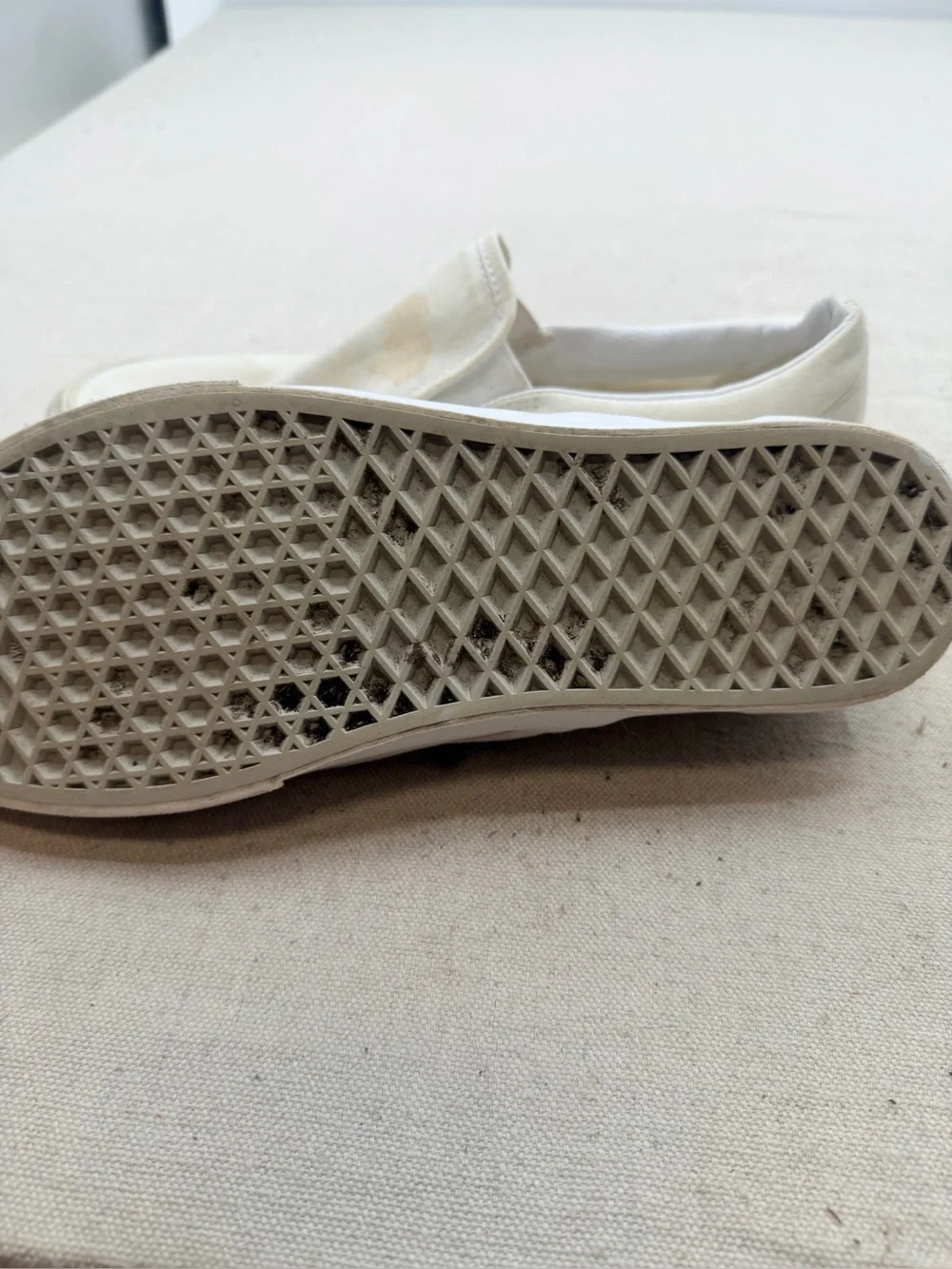 Vans  White Slip-On Sneakers